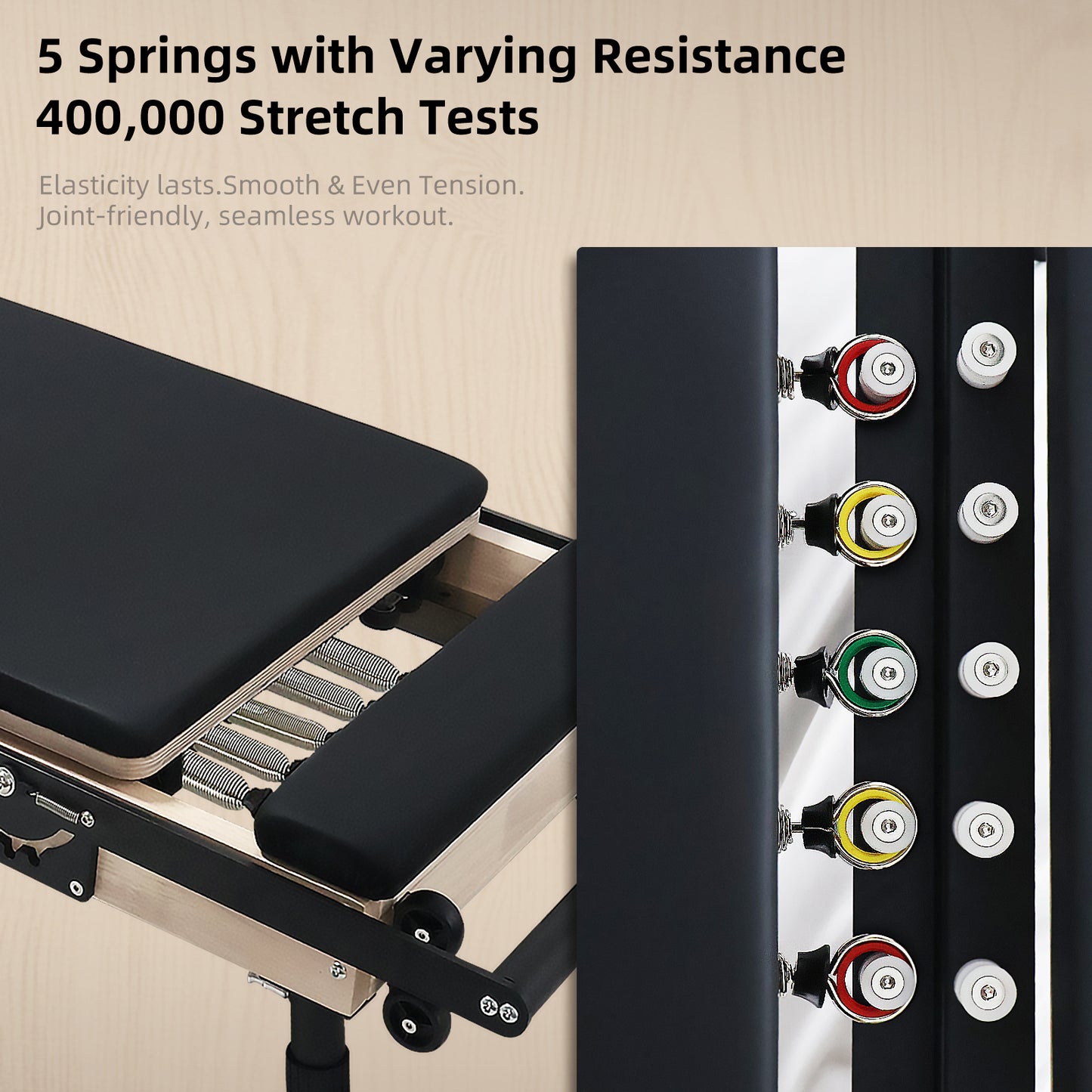 Pilates Reformer with Adjustable Height