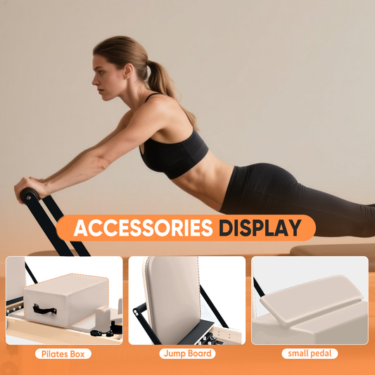 Commercial Pilates Reformer MT07 - Pink