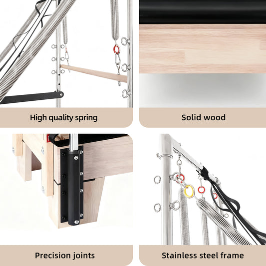 Pilates Reformer with Tower - Black