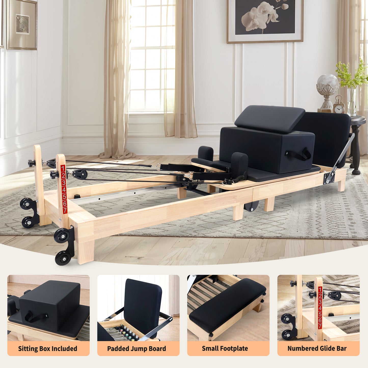 Foldable Pilates Reformer DL30