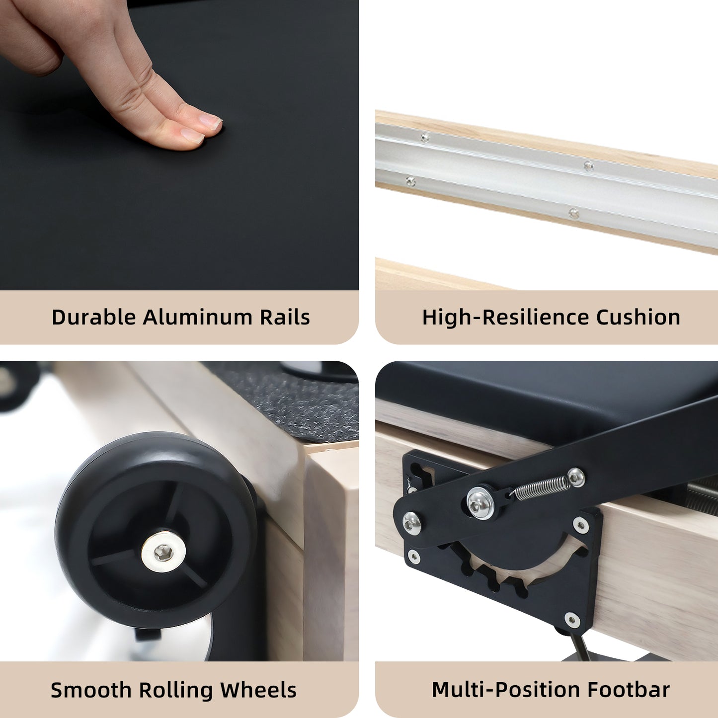 Pilates Reformer with Adjustable Height