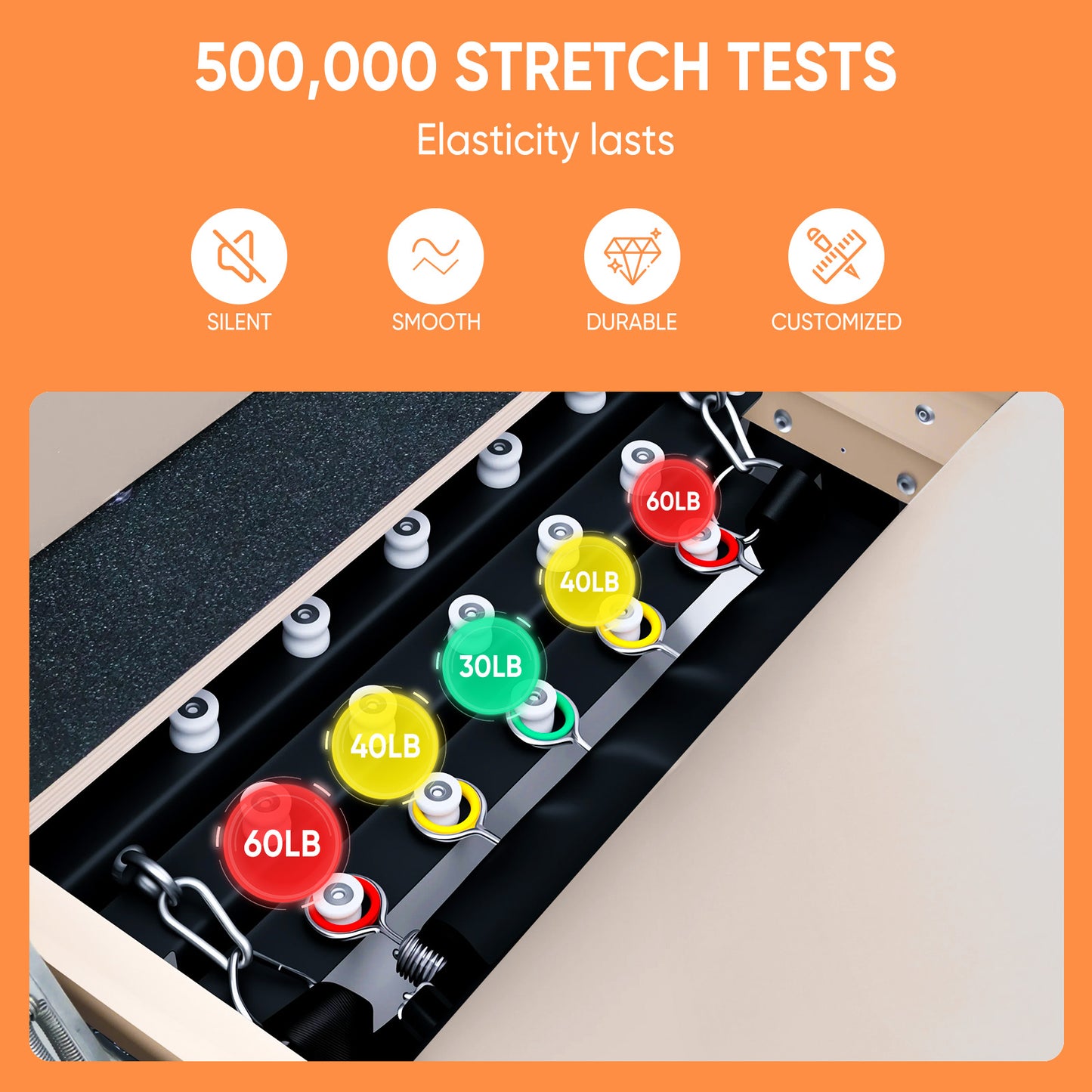 Commercial Pilates Reformer MT07 - Pink