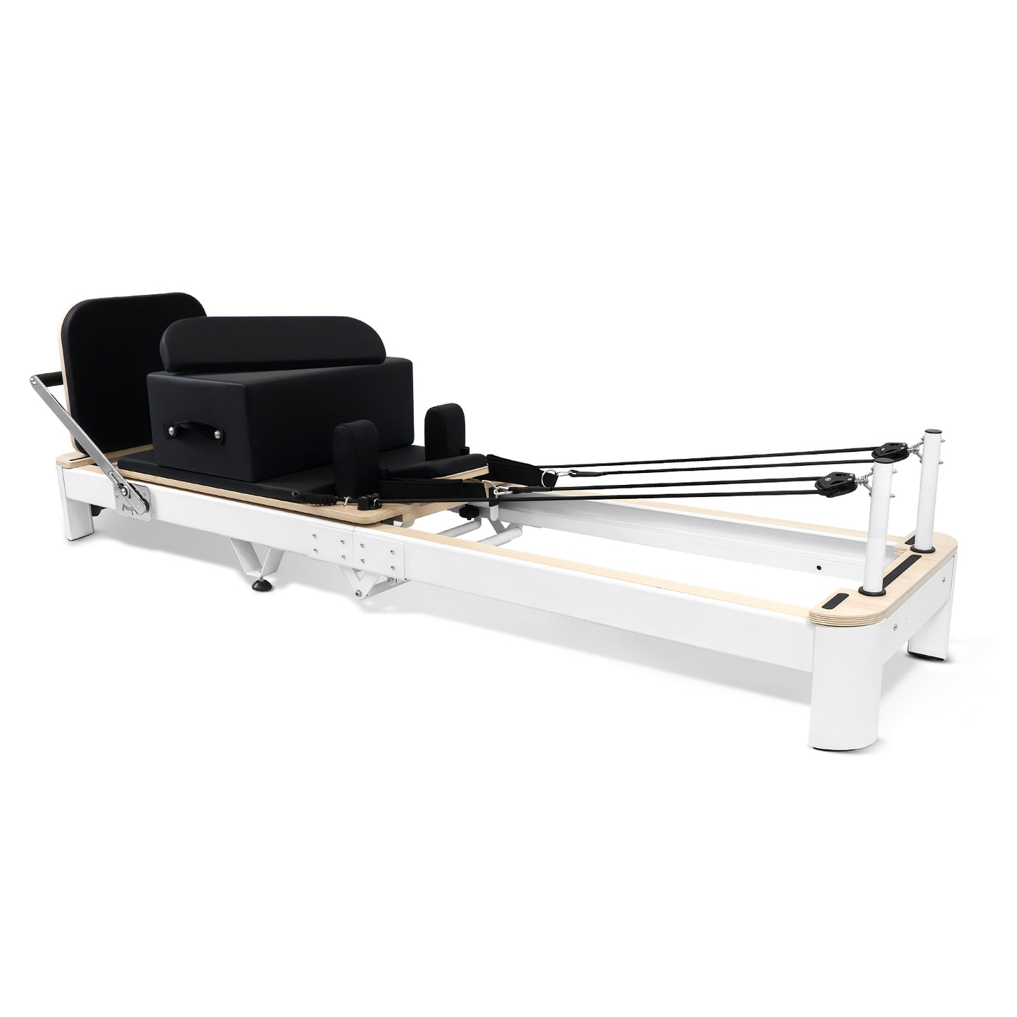 Aluminum Foldable Pilates Reformer DL13 - White