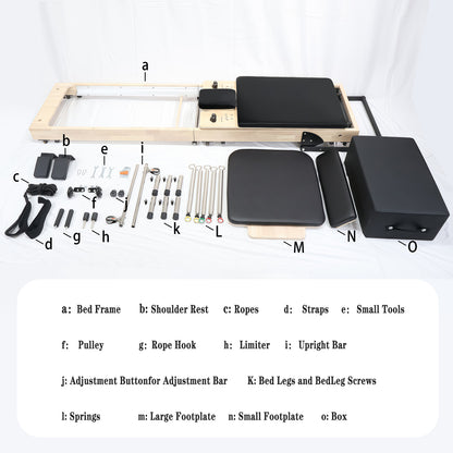Foldable Pilates Reformer DY10 Silver Legs